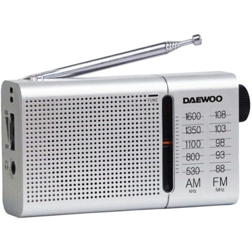 Radio portátil daewoo dw1037 plateada