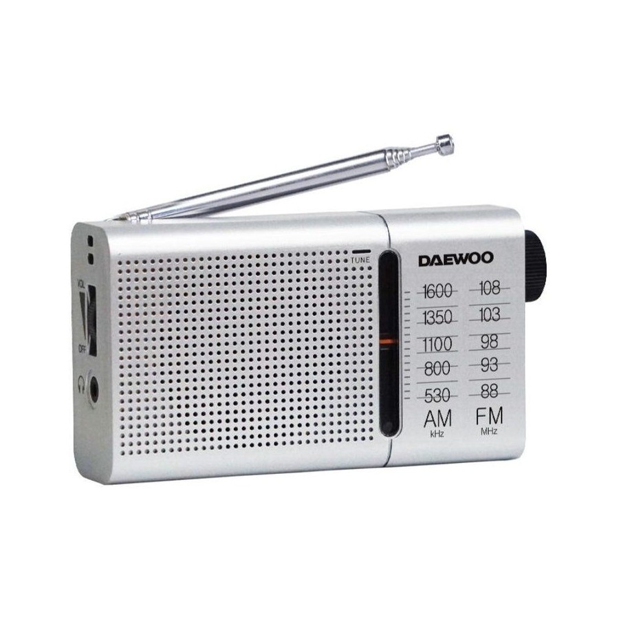 Radio portátil daewoo dw1037 plateada