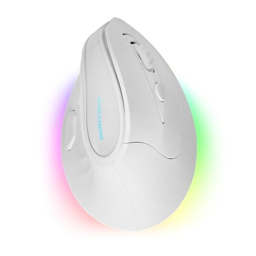 Ratón gaming ergonómico inalámbrico mars gaming mm-sk hasta 8400 dpi blanco