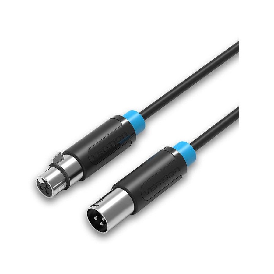 Cable estéreo vention bbfbl xlr macho xlr hembra 10m negro