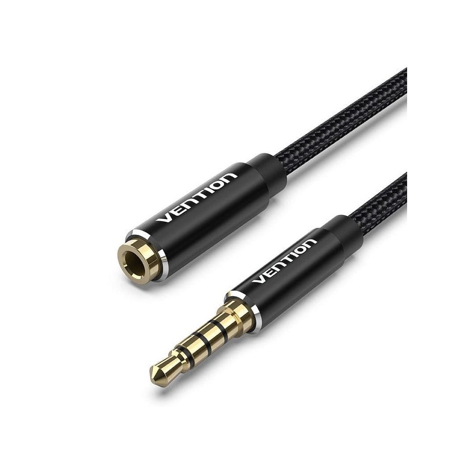 Cable estéreo vention bhcbl jack 3.5 macho jack 3.5 hembra 10m negro