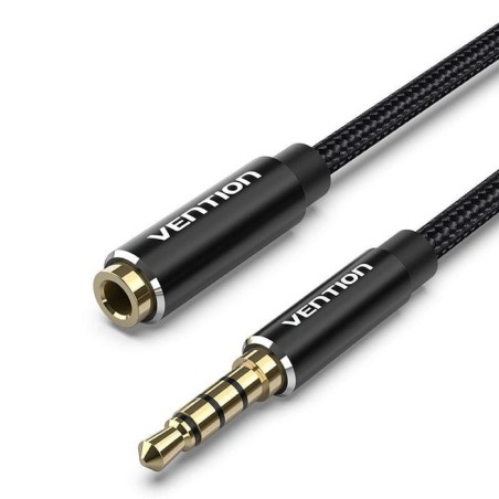 Cable estéreo vention bhcbl jack 3.5 macho jack 3.5 hembra 10m negro