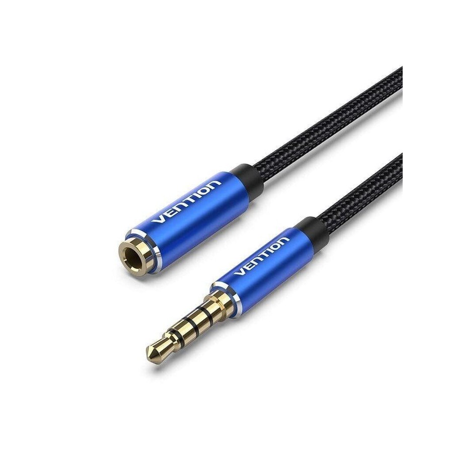 Cable estéreo vention bhcld jack 3.5 macho jack 3.5 hembra 50cm azul