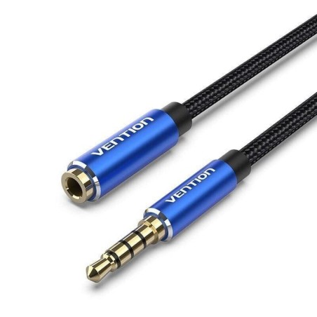 Cable estéreo vention bhcld jack 3.5 macho jack 3.5 hembra 50cm azul