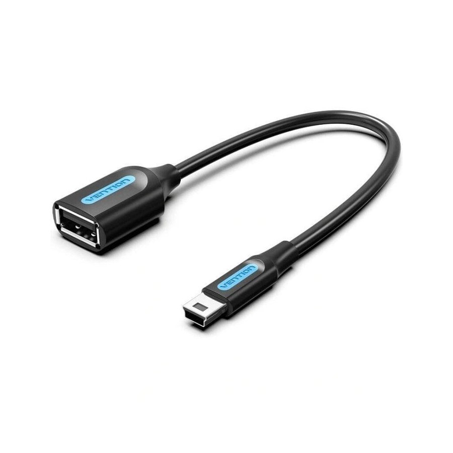 Cable usb 2.0 vention ccubb usb mini-b macho usb hembra 480mbps 15cm negro