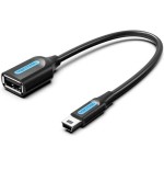 Cable usb 2.0 vention ccubb usb mini-b macho usb hembra 480mbps 15cm negro
