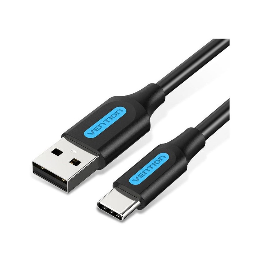 Cable usb 2.0 tipo-c vention coklf usb tipo-c macho usb macho hasta 60w 480mbps 1m azul