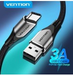 Cable usb 2.0 tipo-c vention coklf usb tipo-c macho usb macho hasta 60w 480mbps 1m azul