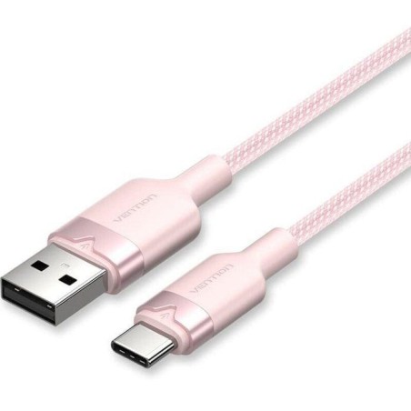 Cable usb 2.0 tipo-c vention ctnph usb tipo-c macho usb macho hasta 60w 480mbps 2m rosa