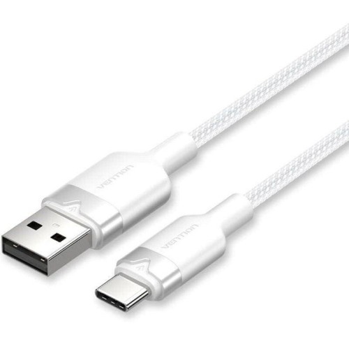 Cable usb 2.0 tipo-c vention ctnwh usb tipo-c macho usb macho hasta 60w 480mbps 2m blanco