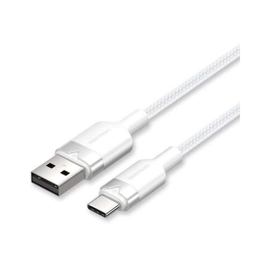 Cable usb 2.0 tipo-c vention ctnwh usb tipo-c macho usb macho hasta 60w 480mbps 2m blanco