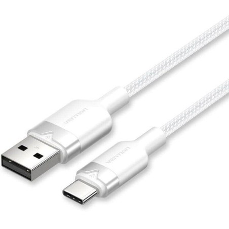 Cable usb 2.0 tipo-c vention ctnwh usb tipo-c macho usb macho hasta 60w 480mbps 2m blanco