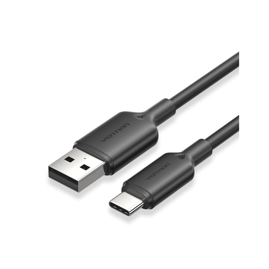 Cable usb 2.0 tipo-c vention ctqbf usb tipo-c macho usb macho hasta 60w 480mbps 1m negro