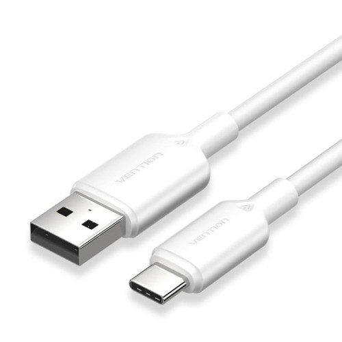 Cable usb 2.0 tipo-c vention ctqwf usb tipo-c macho usb macho hasta 60w 480mbps 1m blanco