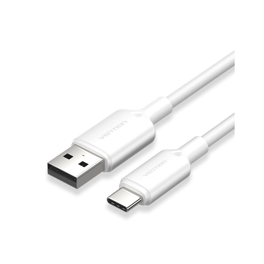Cable usb 2.0 tipo-c vention ctqwf usb tipo-c macho usb macho hasta 60w 480mbps 1m blanco