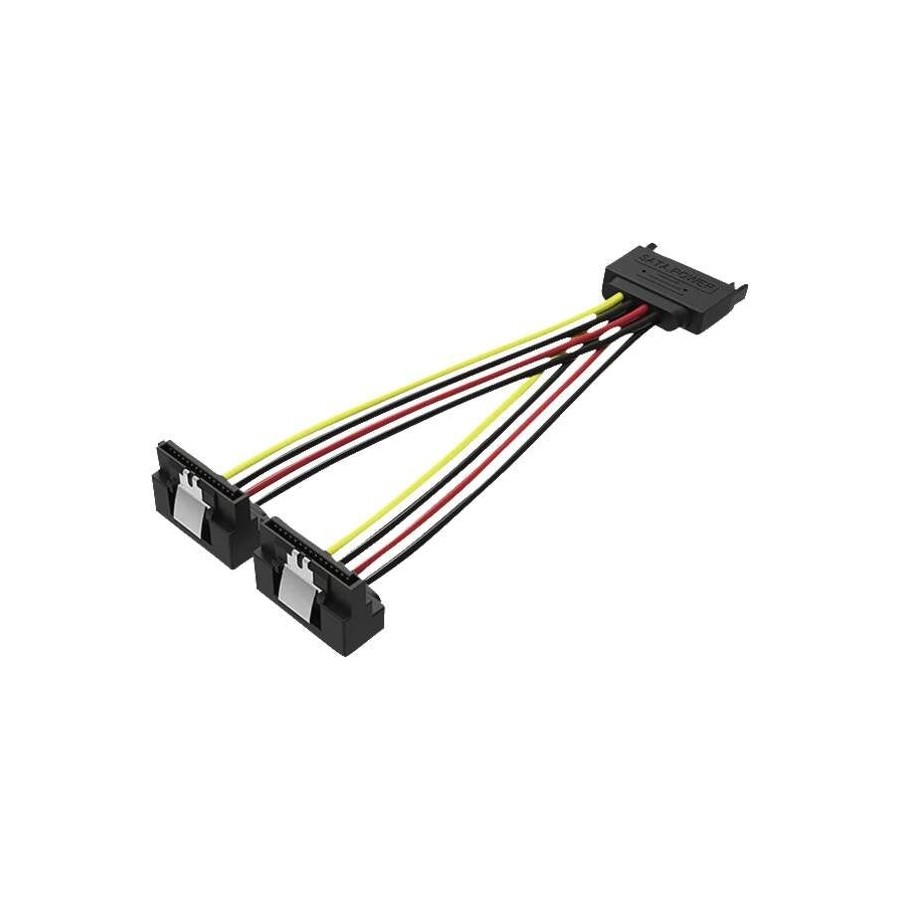 Cable alimentación vention kdbbb sata macho 2x sata hembra 15cm negro