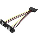 Cable alimentación vention kdbbb sata macho 2x sata hembra 15cm negro