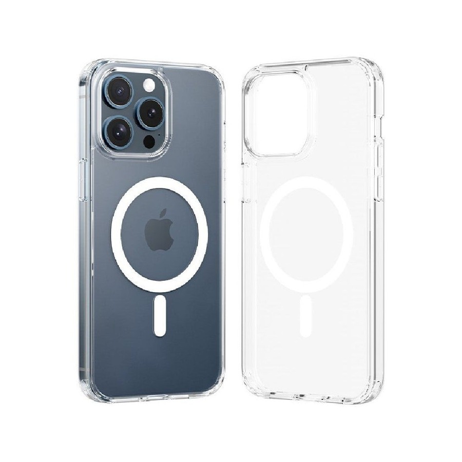 Funda dura con magsafe vention kuct0-40 compatible con iphone 15 pro transparente