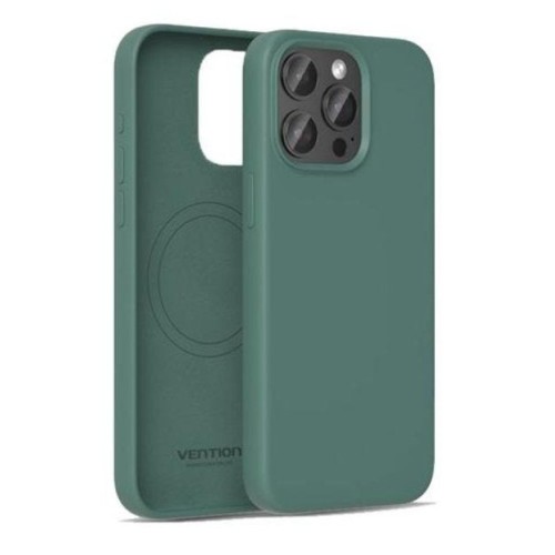 Funda silicona con magsafe vention kudg0-40 compatible con iphone 13 pro max verde