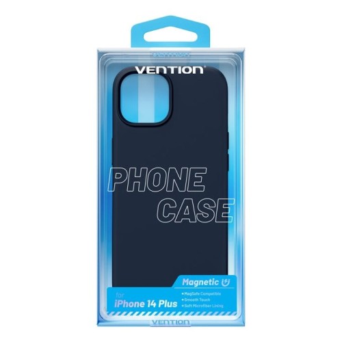 Funda silicona con magsafe vention kuel0-20 compatible con iphone 14 plus azul