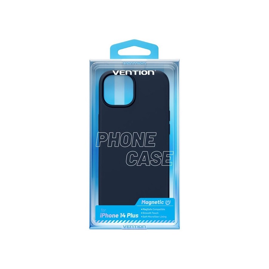 Funda silicona con magsafe vention kuel0-20 compatible con iphone 14 plus azul