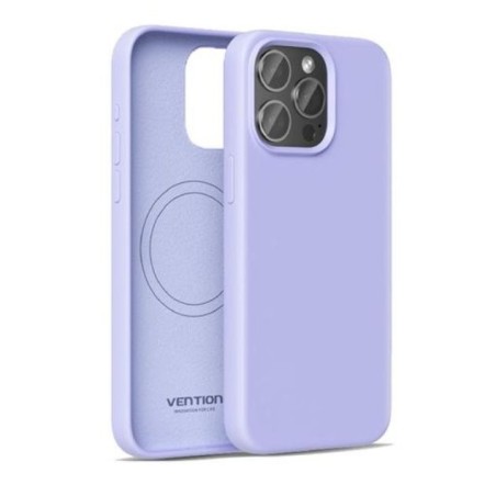 Funda silicona con magsafe vention kuev0-30 compatible con iphone 14 pro morado