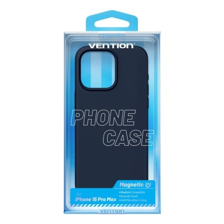 Funda silicona con magsafe vention kufl0-40 compatible con iphone 15 pro max azul