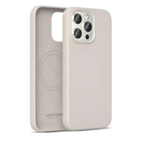 Funda silicona con magsafe vention kufm0-40 compatible con iphone 15 pro max gris