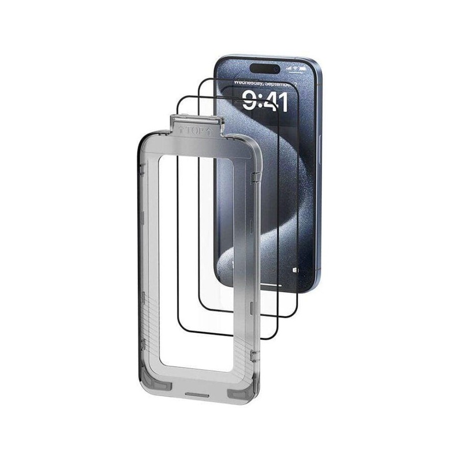 Protector de pantalla de cristal templado vention kuitcc-40 para iphone 13 pro max + herramienta de instalación antipolvo