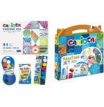 Carioca painting set pack con 12 acuarelas, 6 temperas y 6 temperas solidas + bloc con 20 hojas a4 - colores surtidos