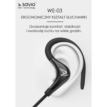 Auriculares inalámbricos bluetooth savio we-03