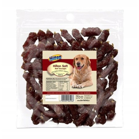Hilton salchichas blandas con ternera - delicia para perros - 500g