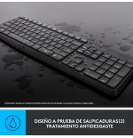 Teclado español + ratón logitech mk235 inalámbrico usb qwerty gris 920-007919