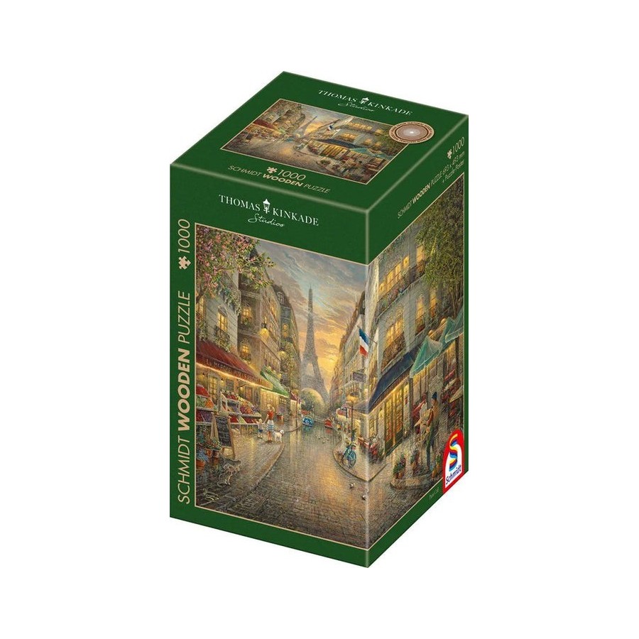 Rompecabezas de madera de schmidt spiele thomas kinkade studios el pintoresco parís