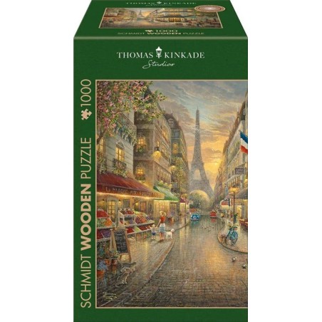 Rompecabezas de madera de schmidt spiele thomas kinkade studios el pintoresco parís