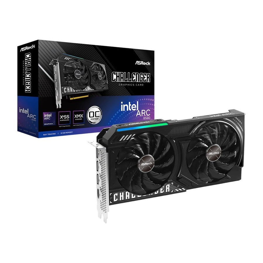 Tarjeta gráfica  asrock intel arc b580 cl 12go intel vga card