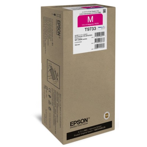 Tinta original epson t9733 192.4 ml tamaño xl magenta   para workforce pro wf-c869r, wf-c869rd3twfc, wf-c869rdtwf, wf-c869rdtwfc