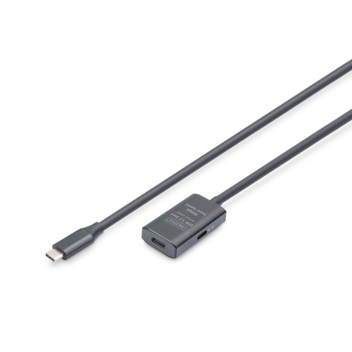 Digitus active usb 3.2 gen1 5g extension cable, usb-c - usb-c, 5 m, black