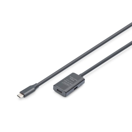 Digitus active usb 3.2 gen1 5g extension cable, usb-c - usb-c, 5 m, black