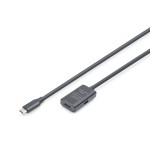 Digitus active usb 3.2 gen1 5g extension cable, usb-c - usb-c, 5 m, black