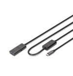 Digitus active usb 3.2 gen1 5g extension cable, usb-c - usb-a, 10 m, black