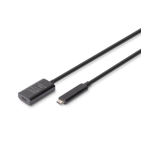 Cable digitus active usb 3.2 gen2 10g extension , usb-c - usb-c, 5 m, black