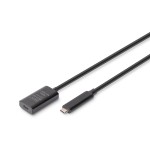 Cable digitus active usb 3.2 gen2 10g extension , usb-c - usb-c, 5 m, black