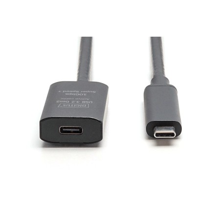 Cable digitus active usb 3.2 gen2 10g extension , usb-c - usb-c, 5 m, black