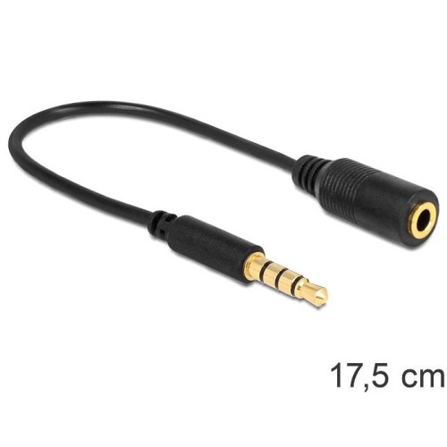Delock cable stereo jack 3.5 mm 4 pin  stereo plug 3.5 mm 4 pin (changes pin)