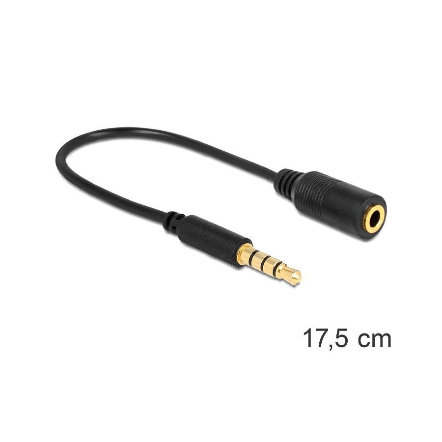 Delock cable stereo jack 3.5 mm 4 pin  stereo plug 3.5 mm 4 pin (changes pin)