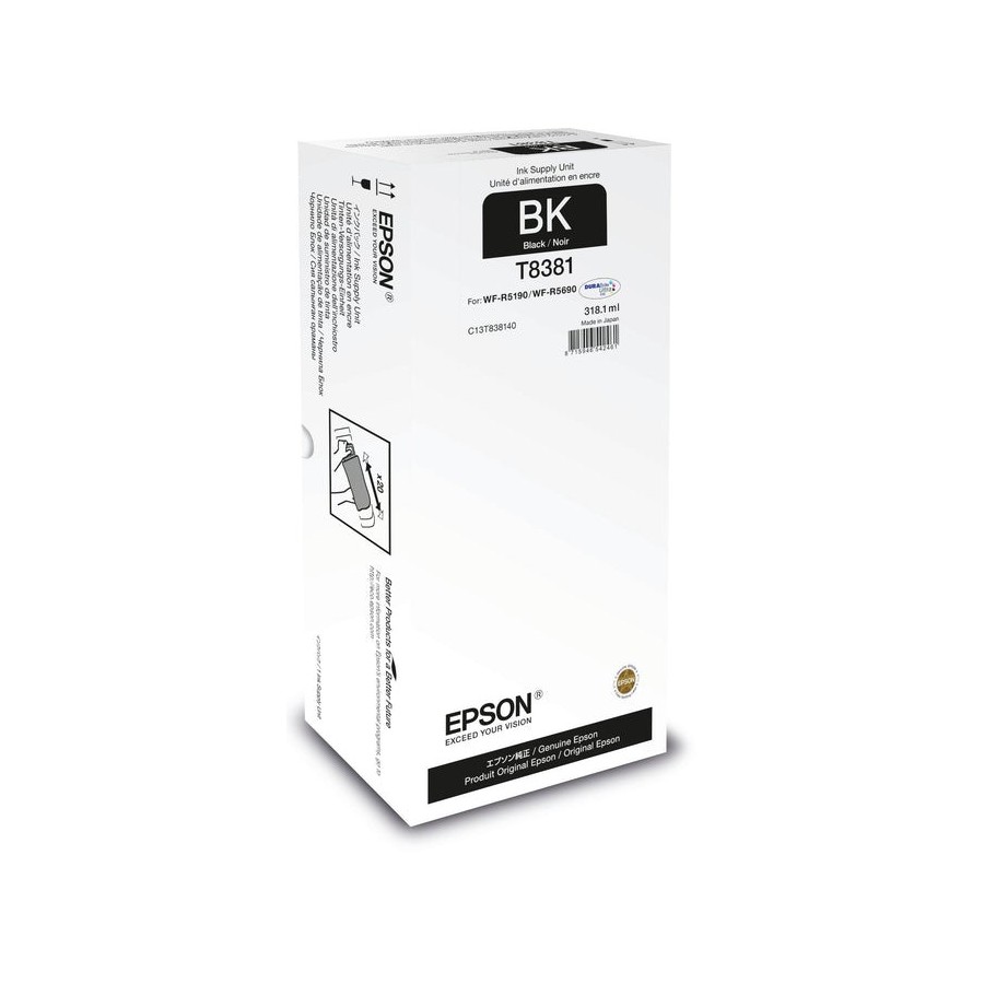 Tinta original epson  t8381 318.1 ml negro recarga de tinta
