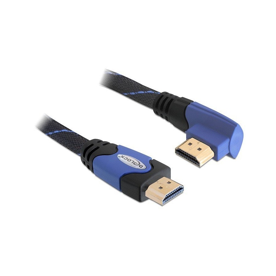 Delock cable hdmi m/m 4k 1 m acodado en angulo