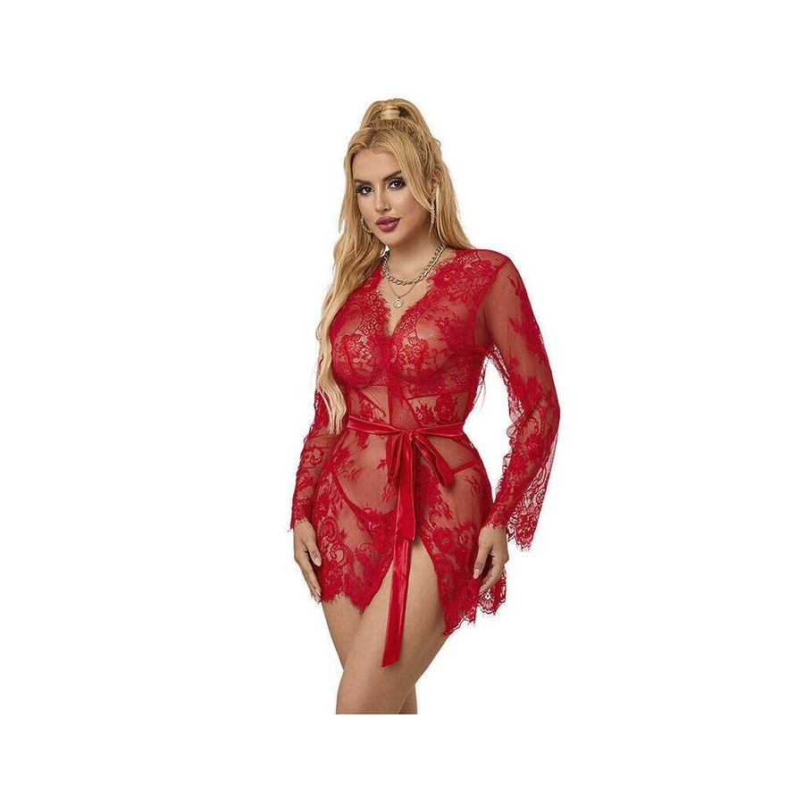 Subblime - 953782 camisón de encaje + tanga rojo l/xl