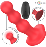 Intense - cody vibrador con ventosa rojo control remoto